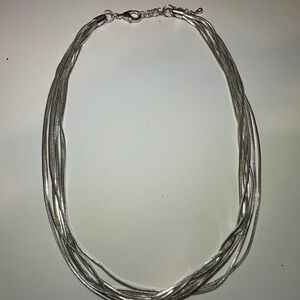 Silver Multi Strand Necklace
